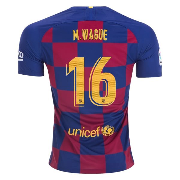 Camiseta Barcelona NO.16 Wague 2ª 2019-2020 Amarillo